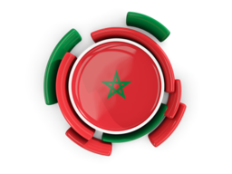 morocco_round_flag_with_pattern_256