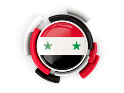 syria_round_flag_with_pattern_256